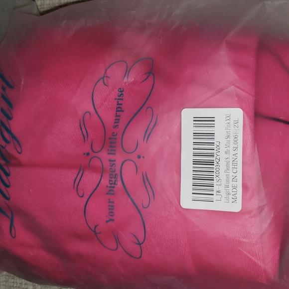 *Womens Pleated Mini Skirt Pink Sz XXL* ** - Picture 3 of 9